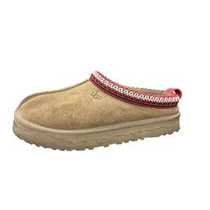 UGG kids chestnut Tasman Clogs with Red Accent
